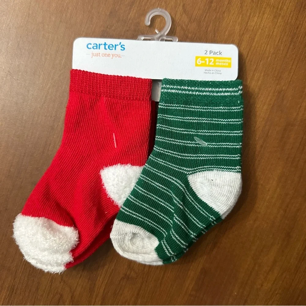 Carters Just One You 2 pair baby socks - 6-12 months - NEW